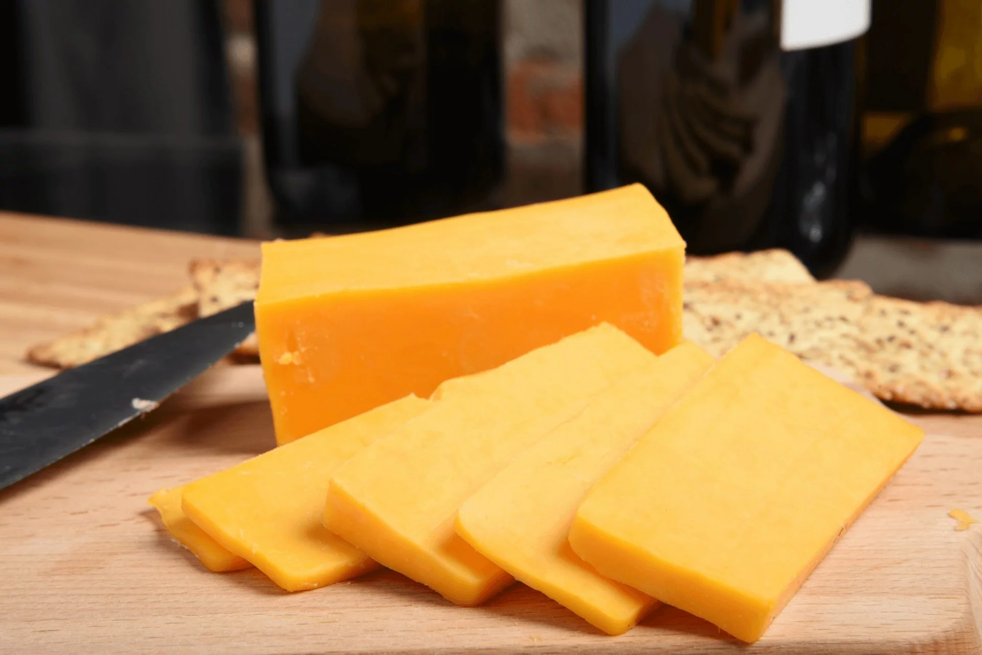 slices of cheddar cheese